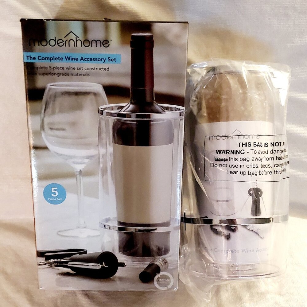 ModernHome "Complete 5-Piece Wine Accessory Set"-Made w/ Superior Grade Material